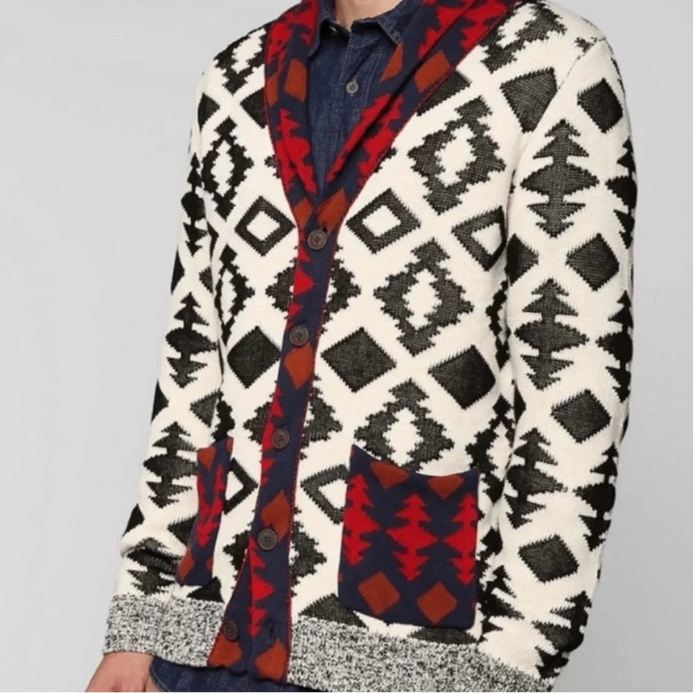 Koto Southwestern Aztec Knit Cardigan Sweater